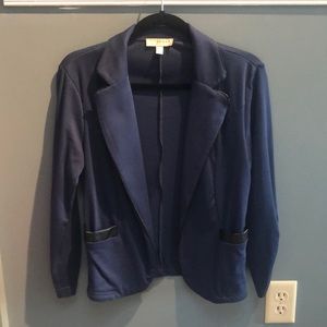 Navy Cotton Blazer